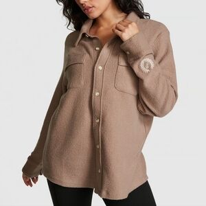 PINK REVERSE FLEECE SHACKET Sixe XXL